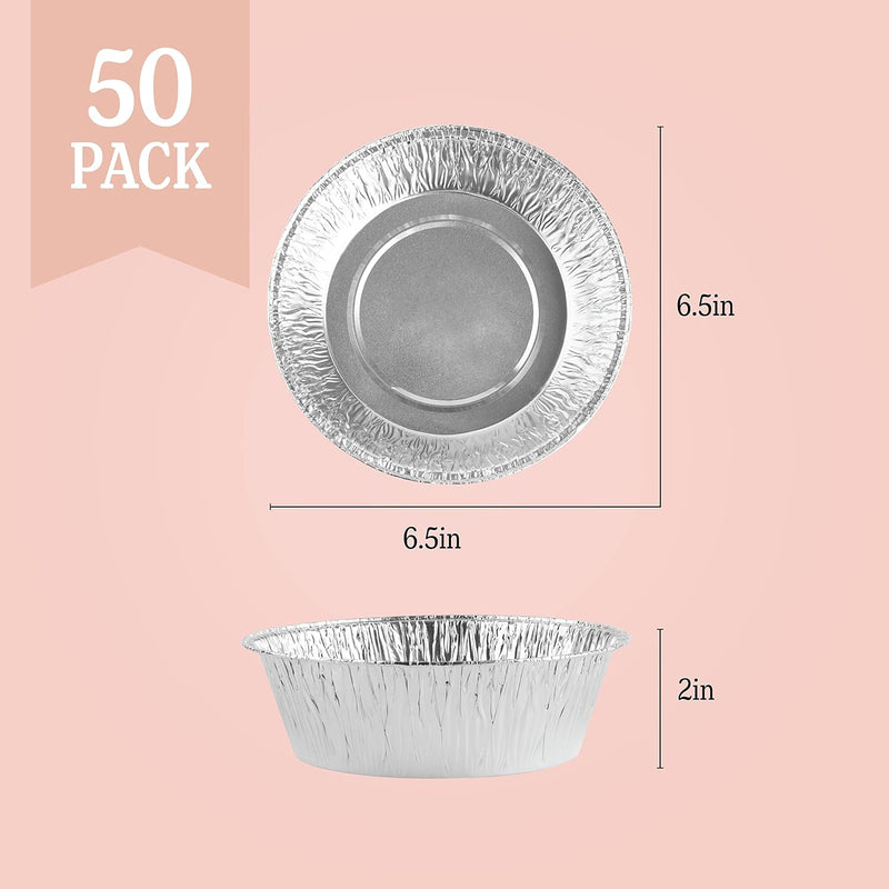 PLASTICPRO 6 Disposable Aluminum Cake Pans - Pack of 20 Oven  Freezer Safe