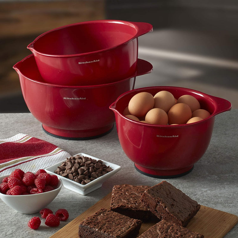 KitchenAid Mixing Bowls Set of 3 Empire Red 2 Quarts