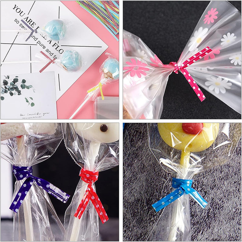 Cake Pop Sticks and Wrappers Kit - 300 Count with Lollipop Sticks Treat Bags and Twist Ties