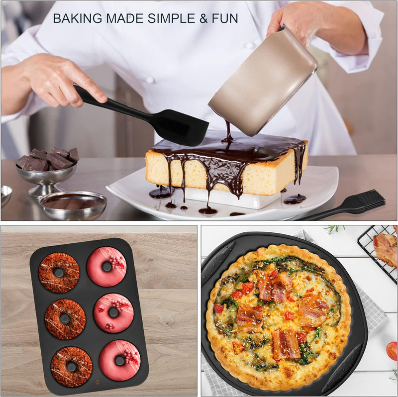 9in1 Nonstick Silicone Baking Bundt Cake Pan and Tools Set