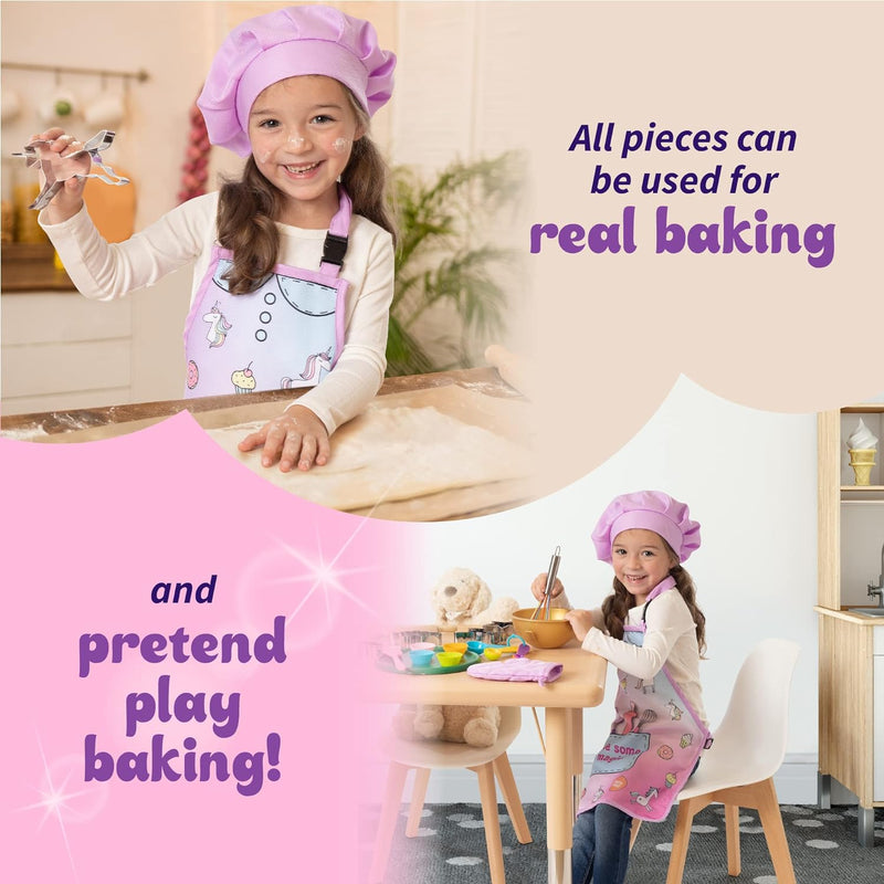 Kids Baking Set with Unicorn Apron - Ages 5  Up