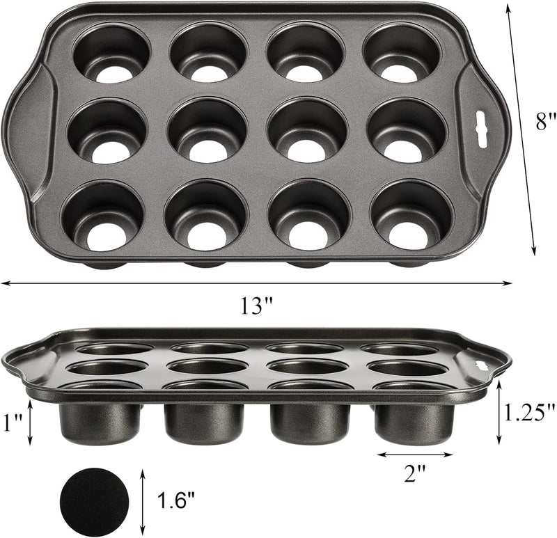 Mini Cheesecake Pan - 12 Cavity Removable Bottom - 2 Pack