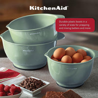 KitchenAid Classic Mixing Bowls, Set of 3, Pistachio, 3.5 quarts