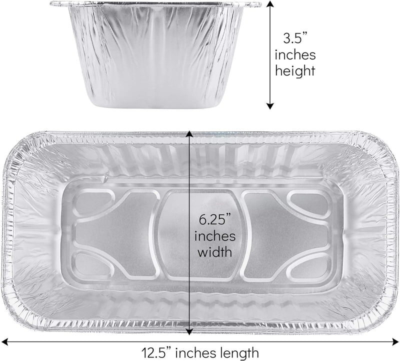 Disposable Aluminum Loaf Pans - Perfect for Baking and Meal Prep - Pack of 10