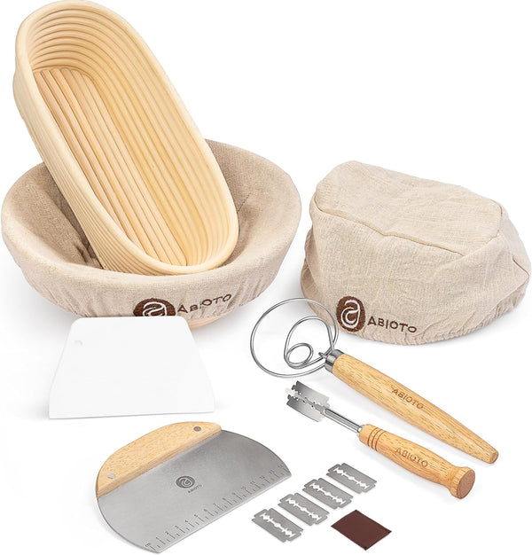 Sourdough Bread Making Kit with Proofing Baskets Tools and Liners