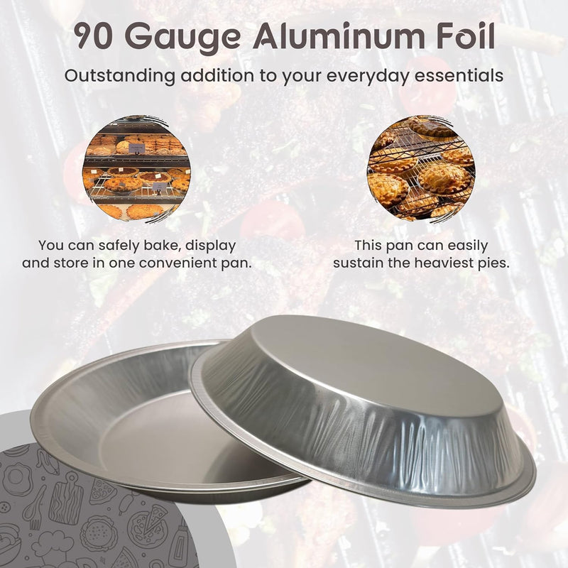 Heavyweight 36oz Round Aluminum Foil Baking Pan for Cakes and Pies