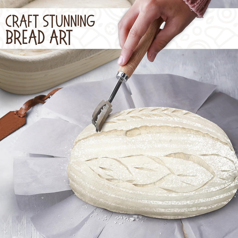 Sourdough Bread Proofing Basket Set - Artisan Baking Supplies