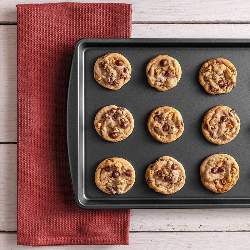 Set of 2 Teflon Cookie Pans - Nonstick Dark Gray - PB281-AZ