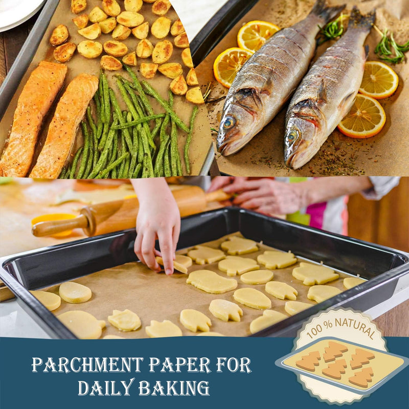 200 Pcs Unbleached Parchment Paper Baking Sheets 12x16 Inch Non-Stick - Perfect for Baking and Cooking