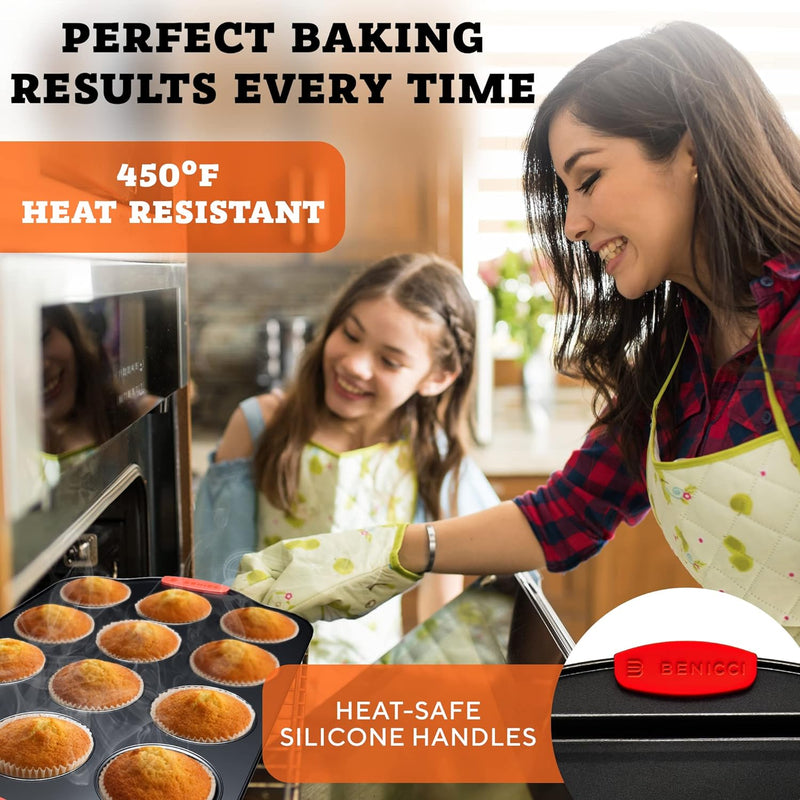 Premium Non-Stick Baking Set - 4-Piece Carbon Steel Bakeware - BPA-Free