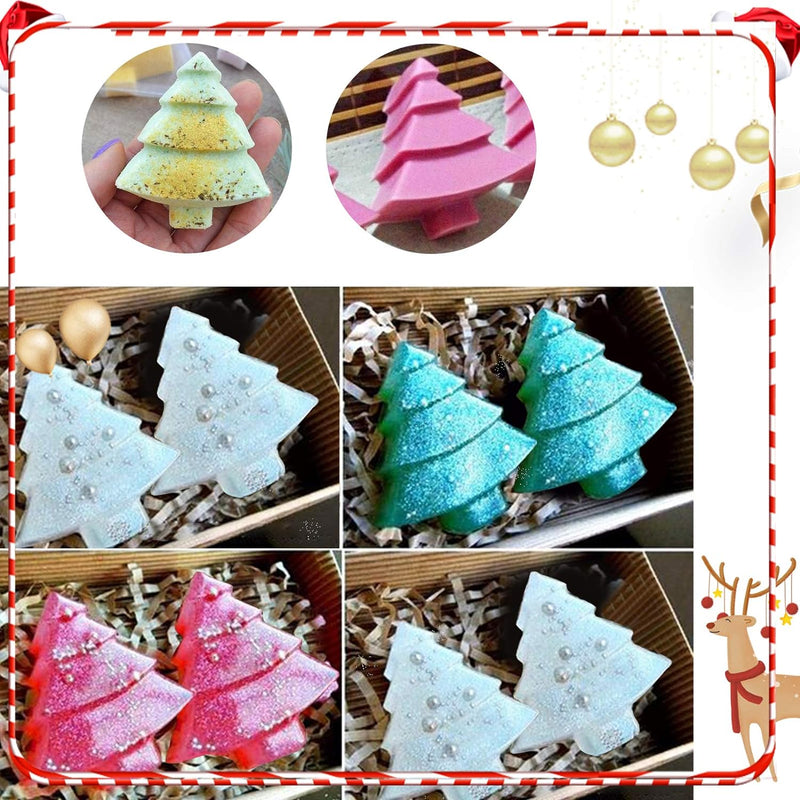 Silicone Christmas Tree Cake Mold - DIY Soap Biscuit Chocolate and Ice Tray