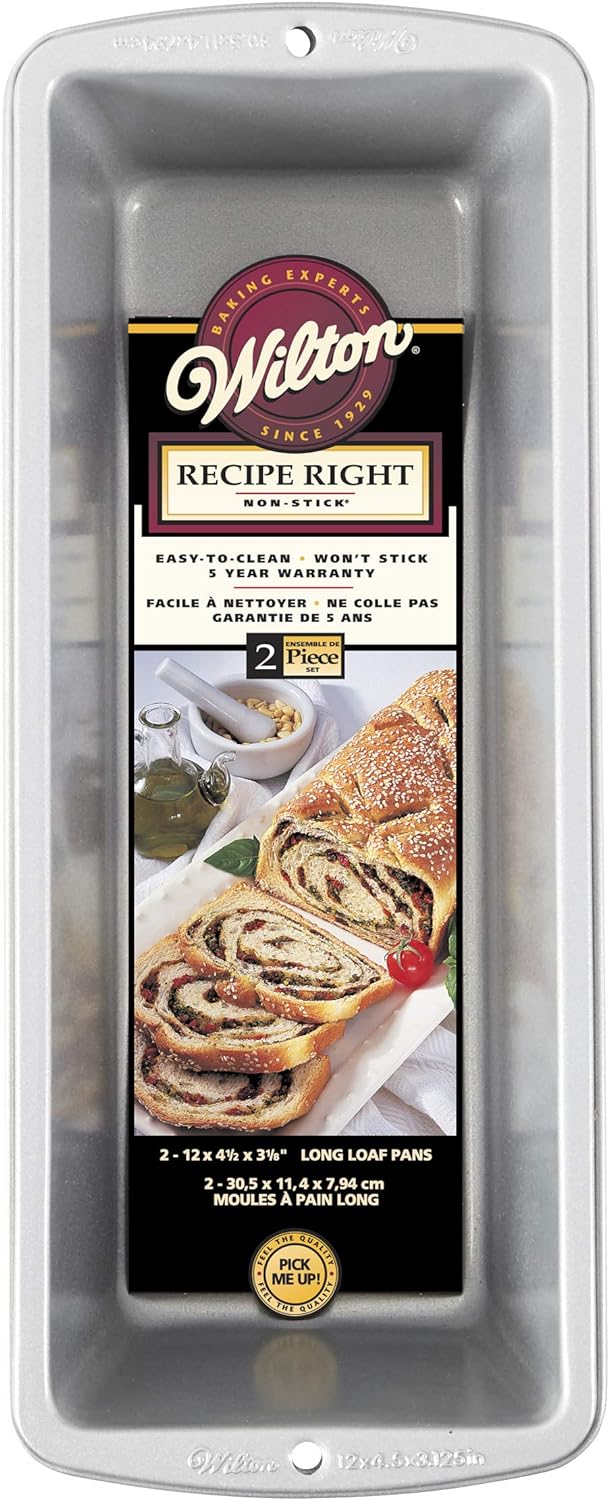 Wilton Recipe Right Loaf Pans - Non-Stick 2-Piece Set 12 x 45 Steel