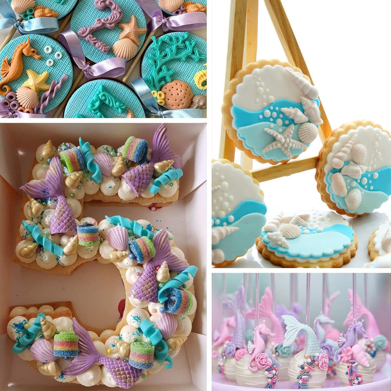 Marine Theme Fondant Silicone Cake Molds for Decoration and Crafting