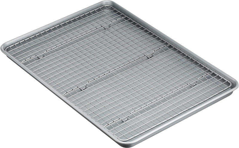 Nonstick Baking Sheets  Cooling Rack Set - Half Sheet Size 2-Pack