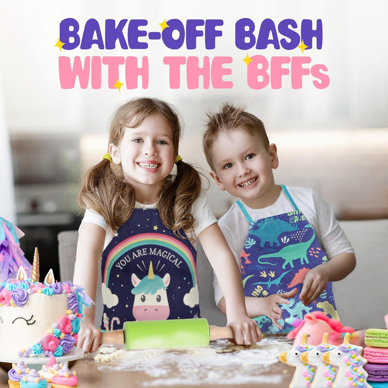 Kids Baking Set - 14pc Unicorn Chef Kit - Cooking Gift for Boys  Girls 4-12 Unicorn Theme