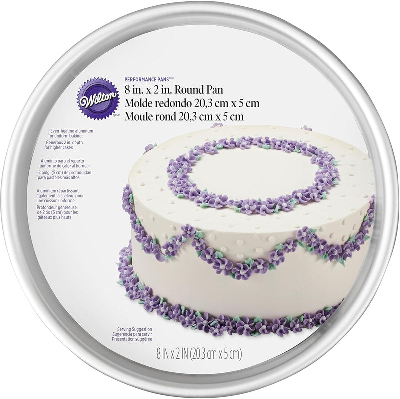 Wilton Cake Pan Set - 8-Inch Round Aluminum 2-Piece