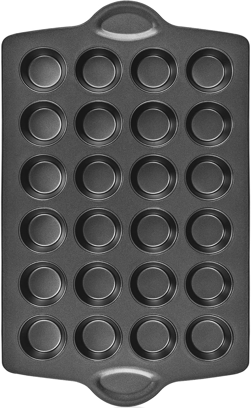 HONGBAKE Nonstick Muffin Pan - 12 Cup 2 Pack - Dark Grey