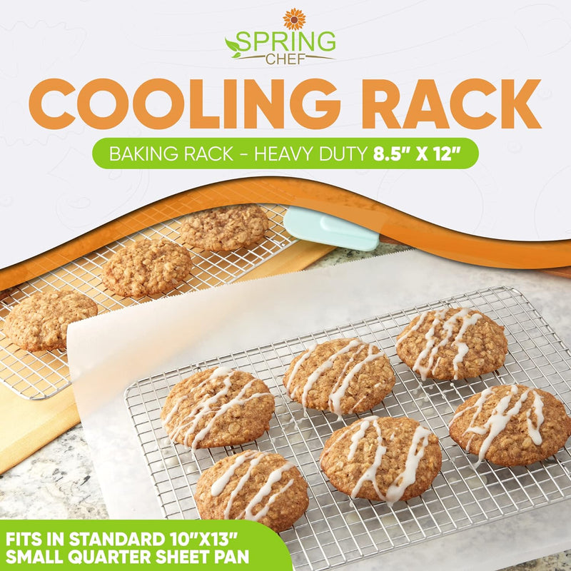 Spring Chef Cooling and Baking Rack - Heavy Duty Stainless Steel 10x15 inches