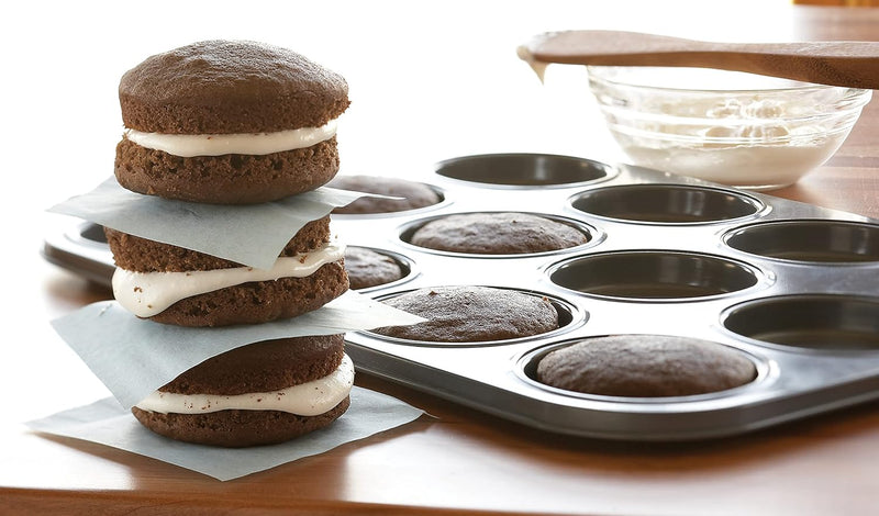 Non-Stick Baking Pan - 12 Cup Silver Whoopie Pie - Fox Run