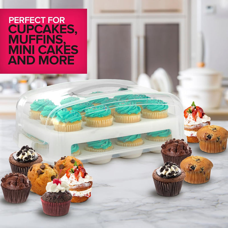 Clear Plastic Cupcake Containers with Dome Lid 100 Count - BPA-Free