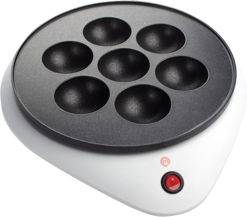 MasterChef Ebelskiver Maker - Nonstick Easy Clean Appliance for Takoyaki Donut Holes Cake Pops  More