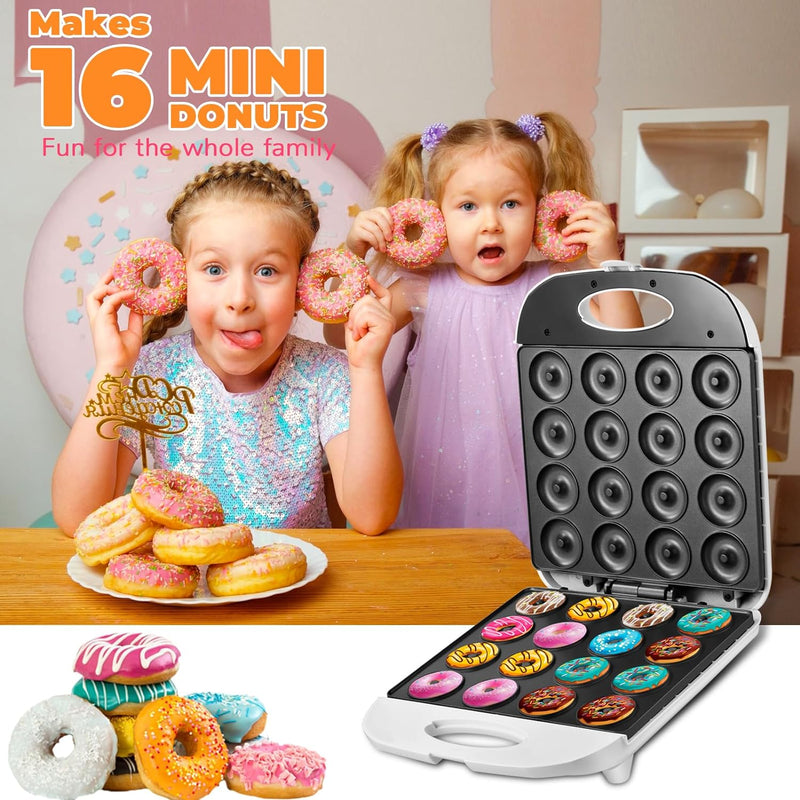 Mini Donut  Pancake Maker - Non-stick Double-sided Heating