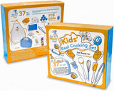 The Sneaky Chef Kids Baking and Cooking Set 37 Piece BPA Free, Child-Safe Essential Junior Utensils, Cooking Protection, Storage Case, Cookie Cutters, and 7 Healthy Recipe Cards - Ages 6+ Years