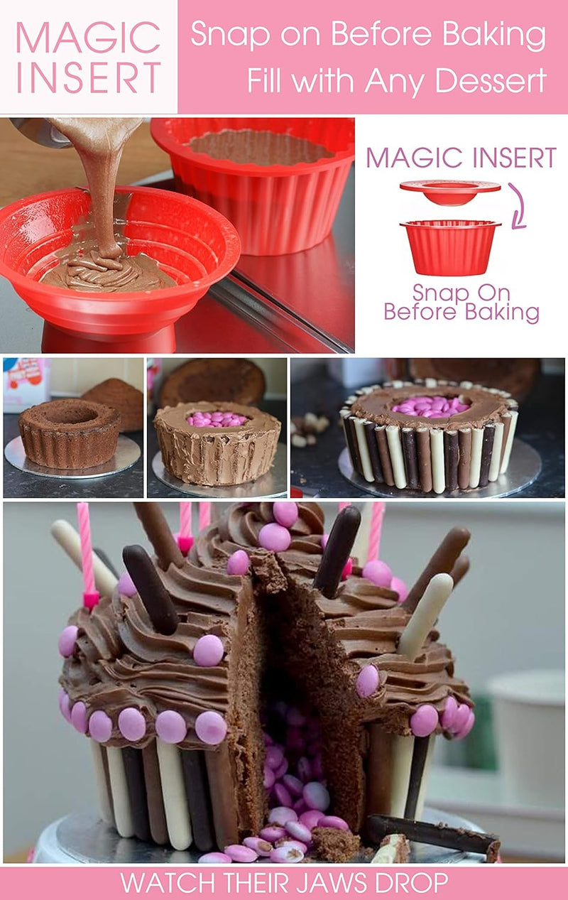 Giant Cupcake Mold Pan - Baking  Decorating Kit with Accessories  Supplies