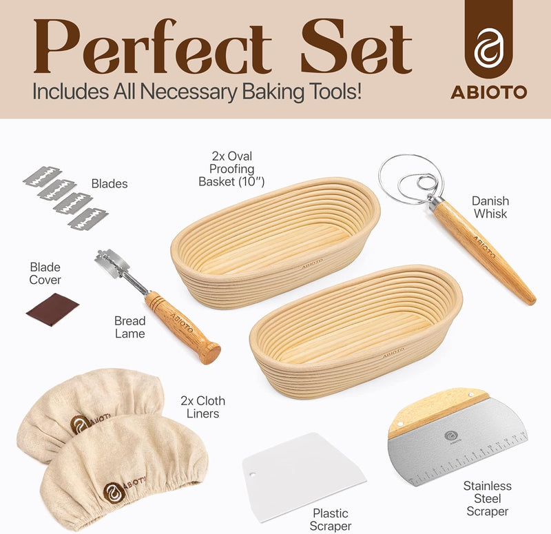 Sourdough Bread Making Kit with Bannetons and Bread Lame Tools