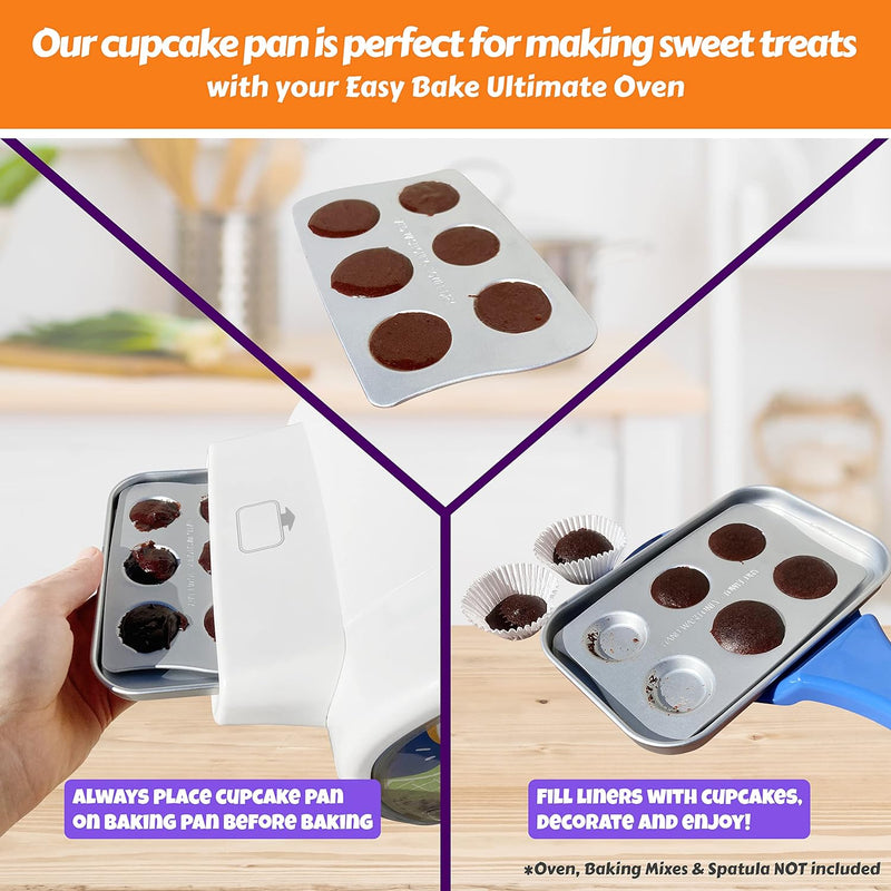 Kids Oven Pan Set for Easy Bake Ultimate Oven - Includes Cupcake  Bake Pan and 75 Liners
