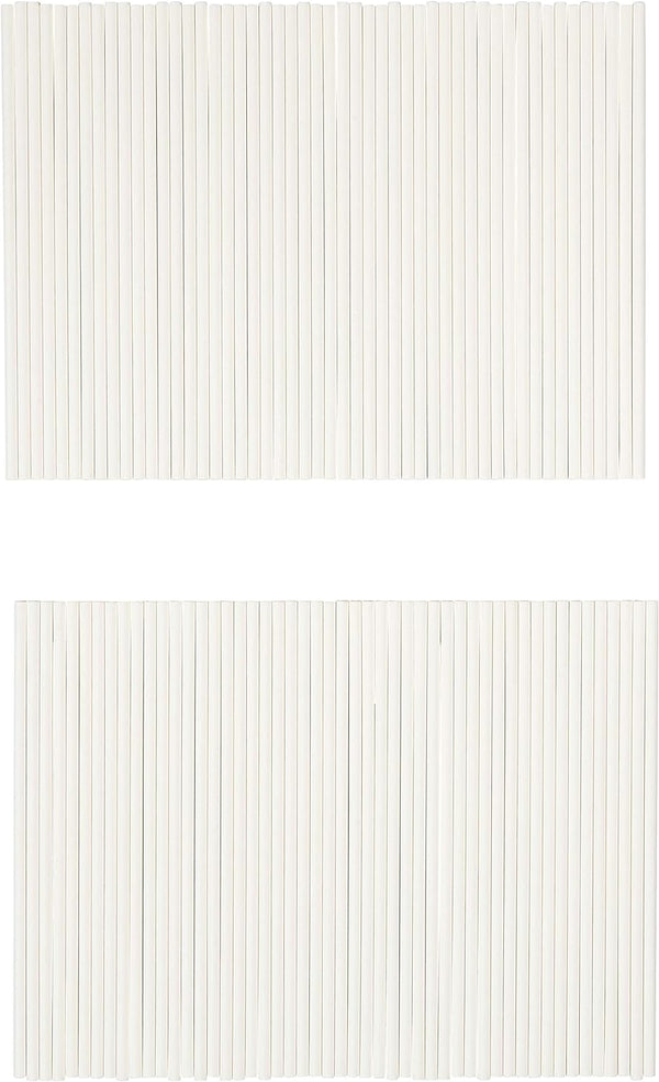 White Lollipop Sticks - 6 Length 100-Count Pack