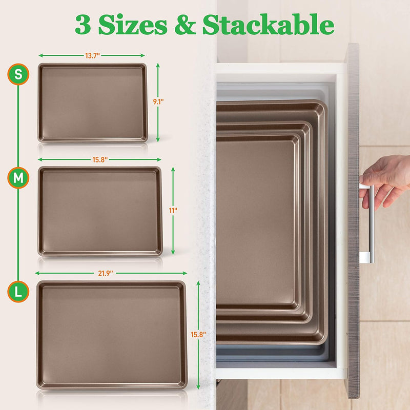 Nutrichef Baking Trays - 2 Piece Set