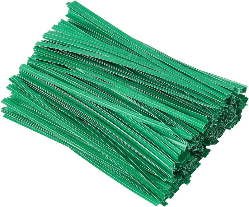 500 White Paper Twist Ties for Bread Bags and Party Favors