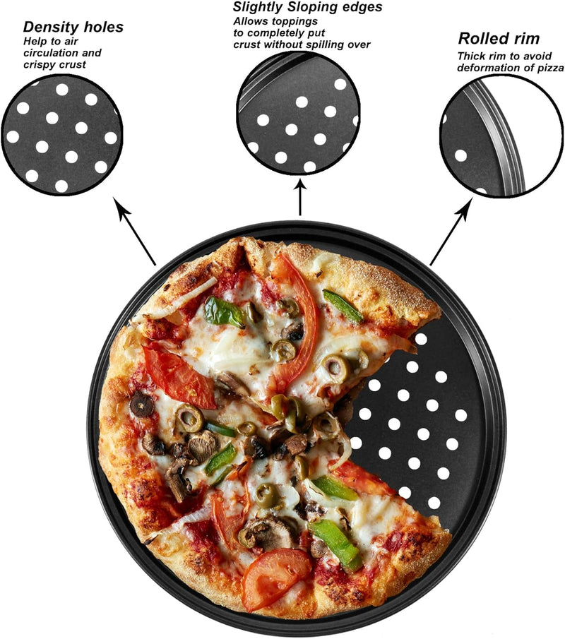 Baking Steel Pizza Pan Set - Nonstick 3-Piece Various Sizes