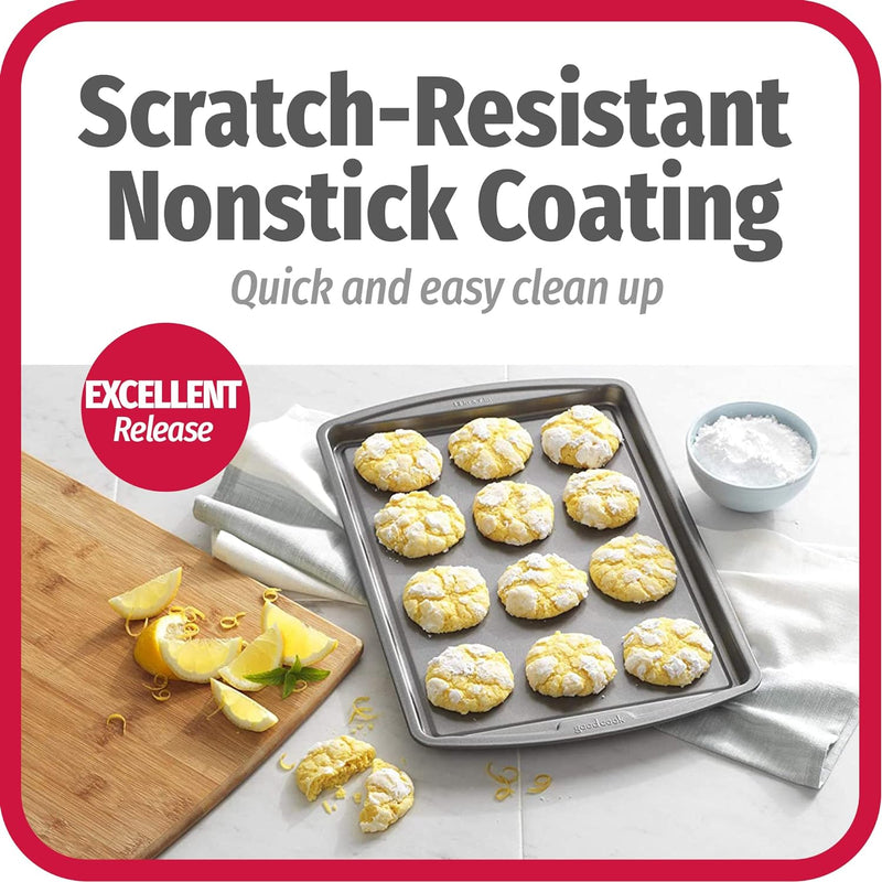 Nonstick Cookie Sheet Set - Goodcook 3-Piece Steel Set