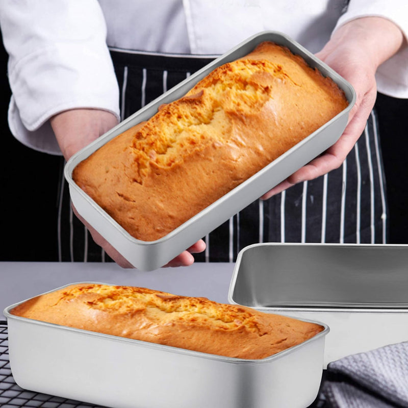 TeamFar Loaf Pans - Set of 2 Stainless Steel Baking Pans for Bread and Meatloaf - Oven  Dishwasher Safe