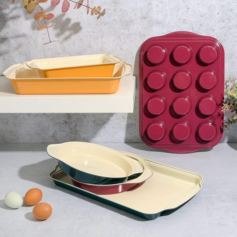 Tia Mowry 6-Piece Nonstick Ceramic Bakeware Set - Assorted Colors