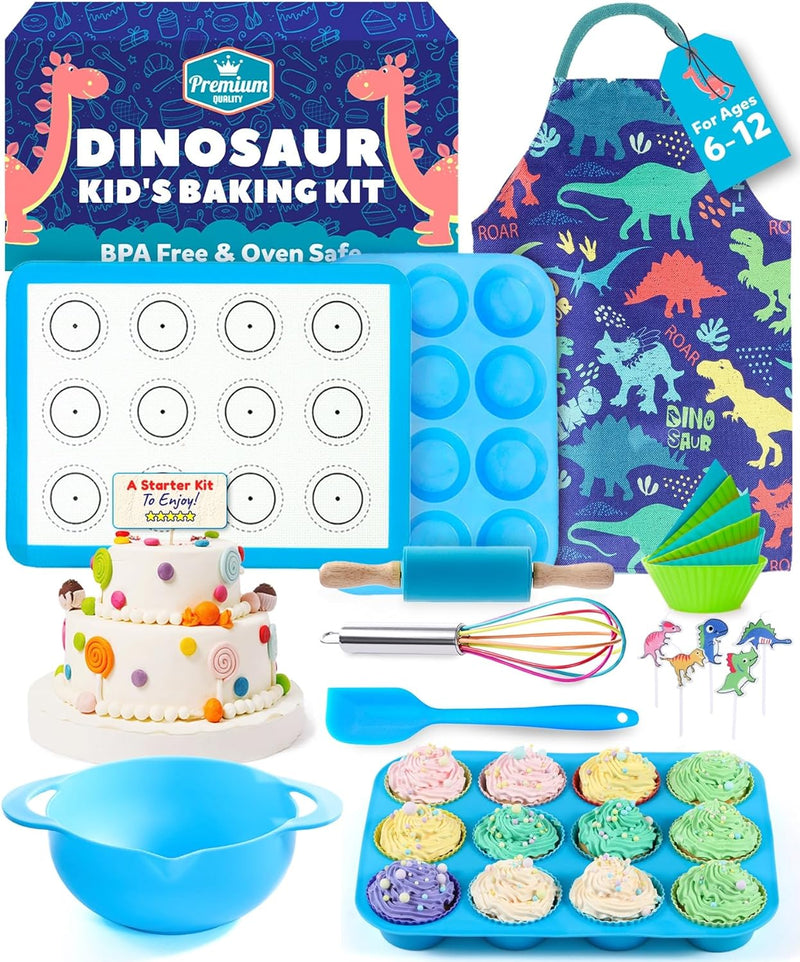 Kids Baking Set - 14pc Unicorn Chef Kit - Cooking Gift for Boys  Girls 4-12 Unicorn Theme