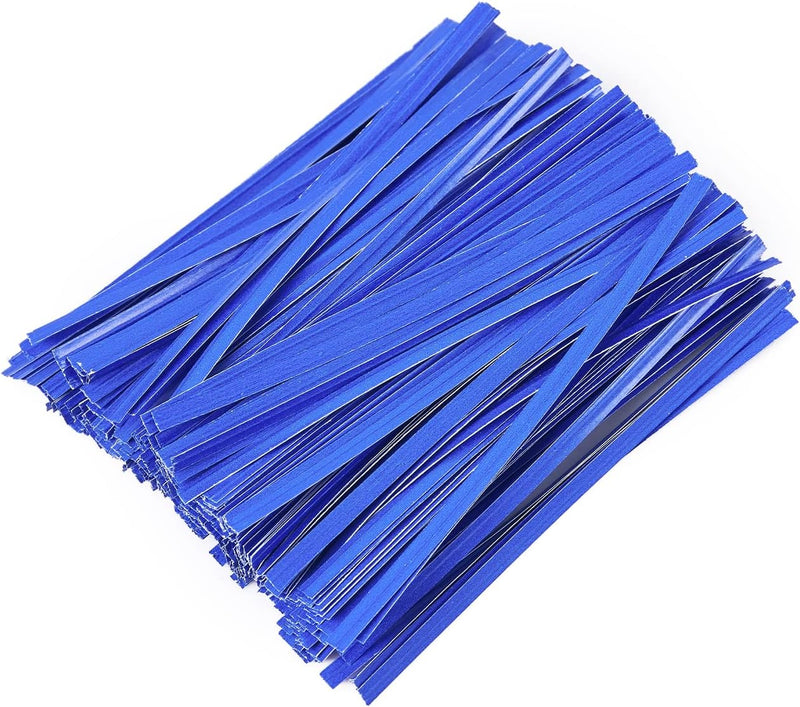 500 White Paper Twist Ties for Bread Bags and Party Favors