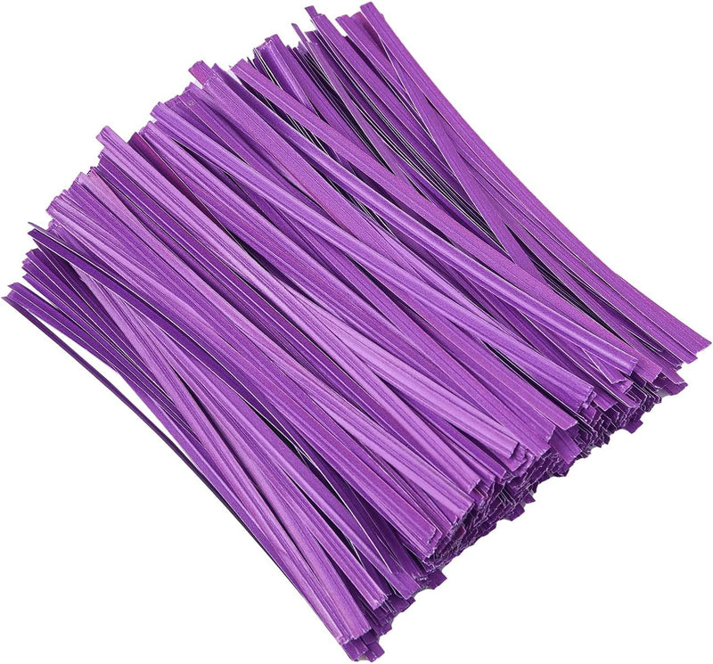 500 White Paper Twist Ties for Bread Bags and Party Favors