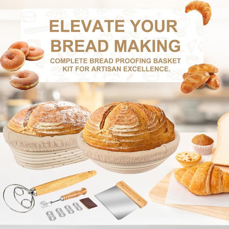 Bread Proofing Basket Set with Accessories