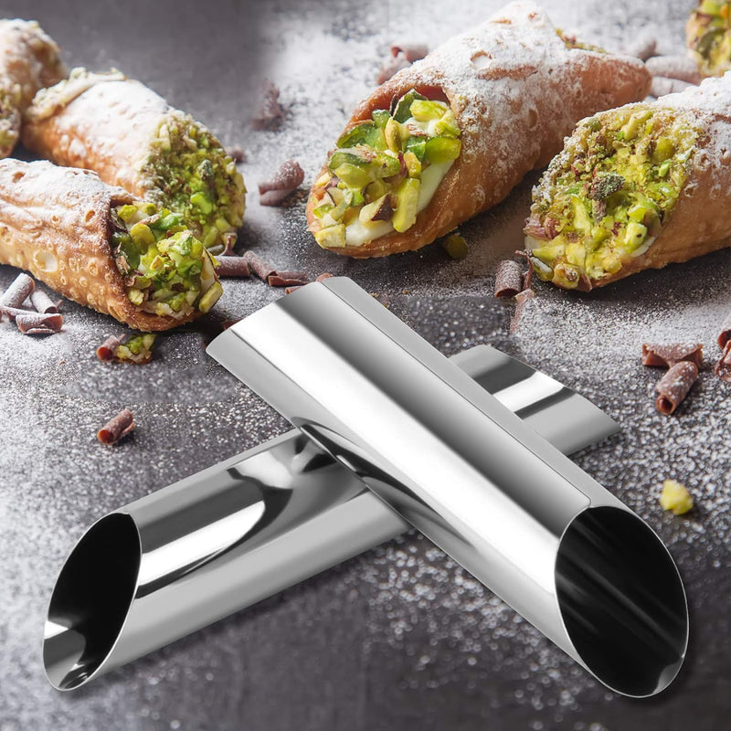 Large Stainless Steel Cannoli Tubes - Pack of 15