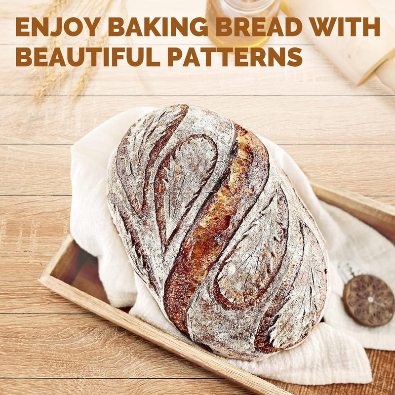 Bread Banneton Proofing Basket with Liner  Accessories Set of 2 - Round  Oval