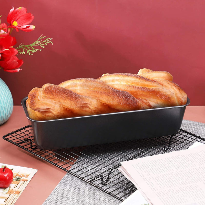 Beasea Pullman Loaf Pan 2 Pack Non-Stick Bread Mold with Lid for Baking