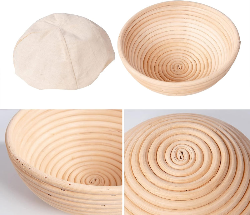 Set of 2 HOMEBAKEE Banneton Proofing Baskets - 11 inch Oval Shape for Sourdough Bread Baking