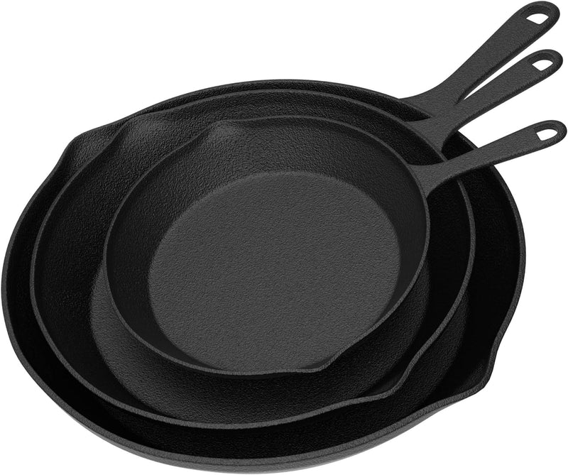 Home-Complete Cast Iron Pizza Pan-14 Skillet for Cooking Baking Grilling - Durable Versatile Kitchen Cookware