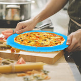 QUWOLACE Adjustable Silicone Pie Crust Shield, 2 Pack Pie BPA-free Pie Crust Protector Cover Kitchen Tool for Baking Pie Pizza, Fit 8-11.5 Inch Pies- Dishwasher Safe (Blue)