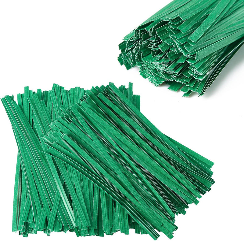 500 White Paper Twist Ties for Bread Bags and Party Favors