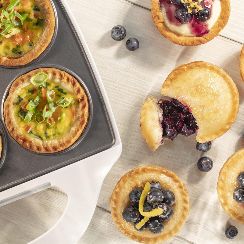 Mini Pie  Quiche Maker - Nonstick Cooker for Small Pies  Quiches Dough Cutting Circle Easy Measurement - Thanksgiving Dessert Baking