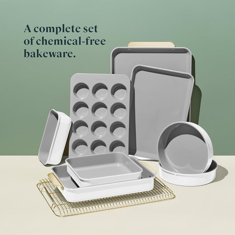 11-Piece Non-Toxic Ceramic Bakeware Set - PTFE  PFOA-Free